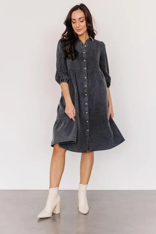 Baltic Born Short Dresses Sari Babydoll Dress Washed Black 8211 Women Baltic Born Short Dresses Sari Babydoll Dress Washed Black 8211 Women
