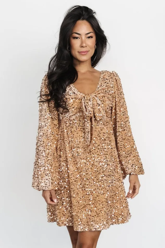 Baltic Born Short Dresses Simone Sequin Mini Dress Gold 8211 Women Baltic Born Short Dresses Simone Sequin Mini Dress Gold 8211 Women