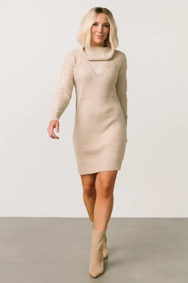 Baltic Born Short Dresses Sonnie Sweater Dress Natural 8211 Women Baltic Born Short Dresses Sonnie Sweater Dress Natural 8211 Women