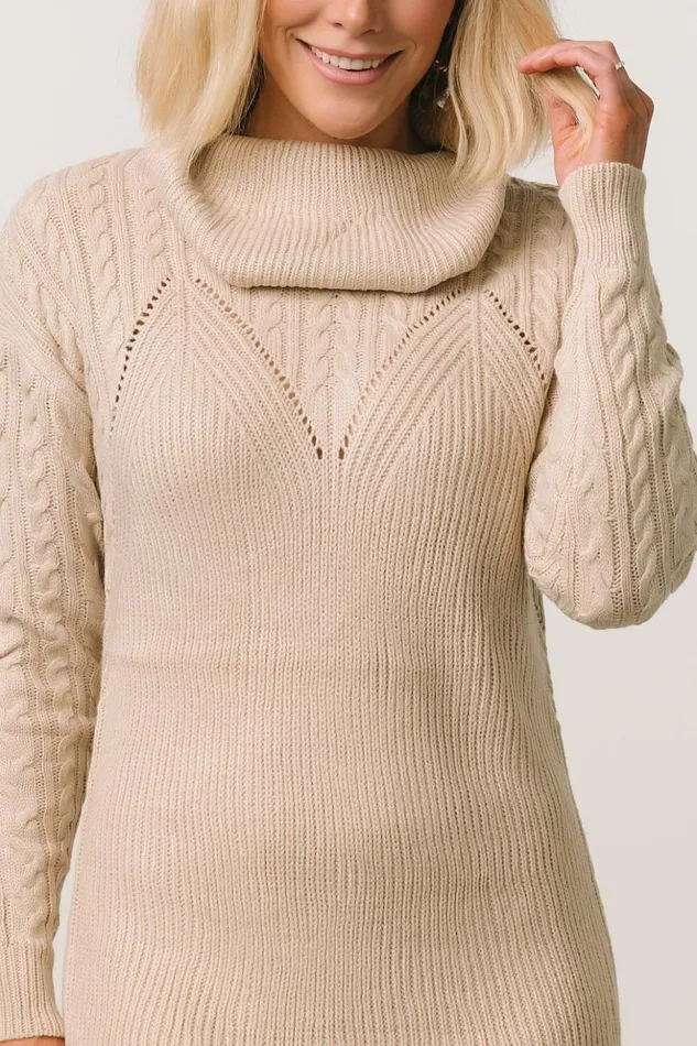 Baltic Born Short Dresses Sonnie Sweater Dress Natural 8211 Women Baltic Born Short Dresses Sonnie Sweater Dress Natural 8211 Women