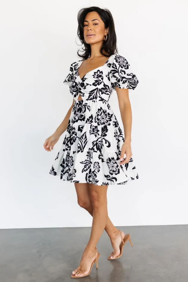 Baltic Born Short Dresses Sophronia Mini Dress Cream Black 8211 Women Baltic Born Short Dresses Sophronia Mini Dress Cream Black 8211 Women