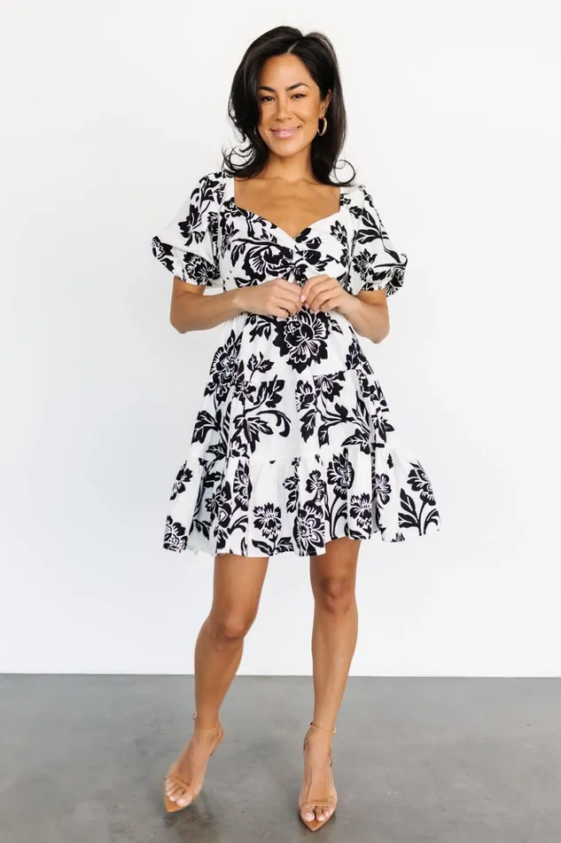 Baltic Born Short Dresses Sophronia Mini Dress Cream Black 8211 Women Baltic Born Short Dresses Sophronia Mini Dress Cream Black 8211 Women