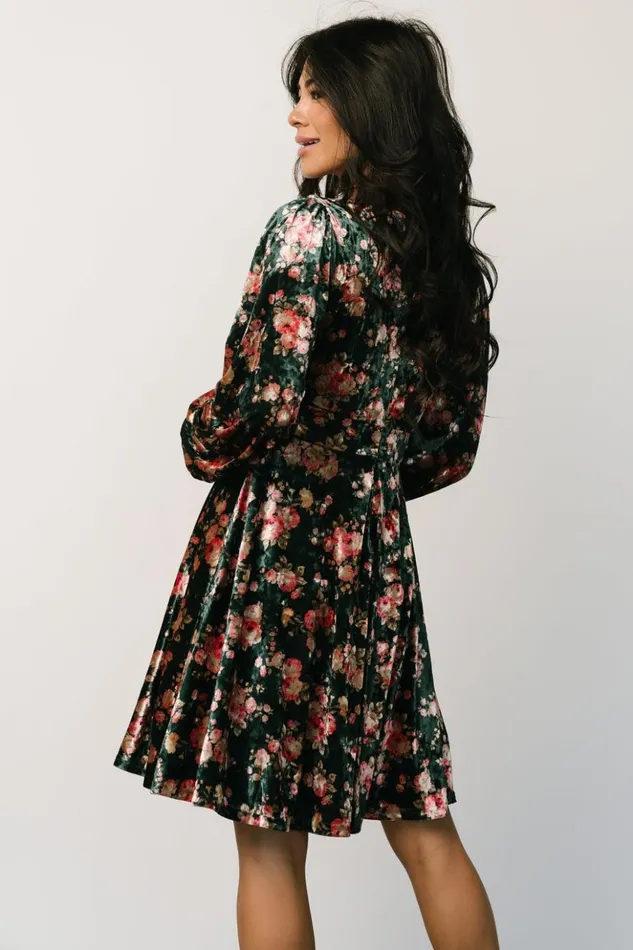 Baltic Born Short Dresses Teri Velvet Short Dress Forest Multi 8211 Women Baltic Born Short Dresses Teri Velvet Short Dress Forest Multi 8211 Women