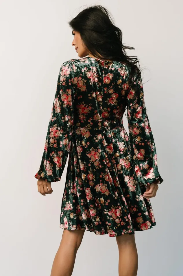 Baltic Born Short Dresses Teri Velvet Short Dress Forest Multi 8211 Women Baltic Born Short Dresses Teri Velvet Short Dress Forest Multi 8211 Women
