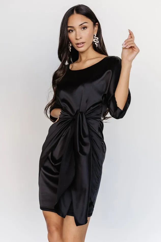 Baltic Born Short Dresses Theo Mini Dress Black 8211 Women Baltic Born Short Dresses Theo Mini Dress Black 8211 Women