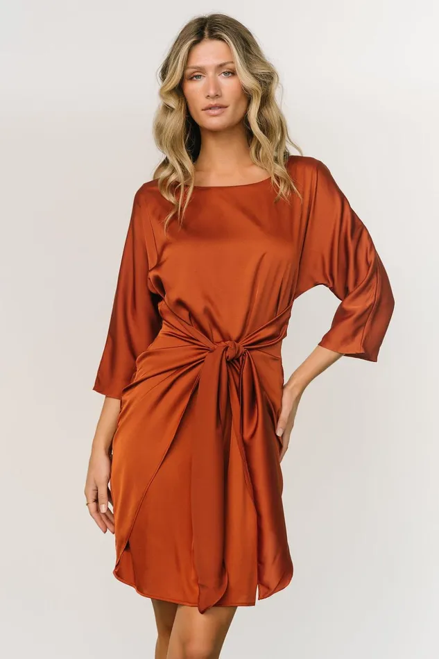 Baltic Born Short Dresses Theo Mini Dress Copper 8211 Women Baltic Born Short Dresses Theo Mini Dress Copper 8211 Women