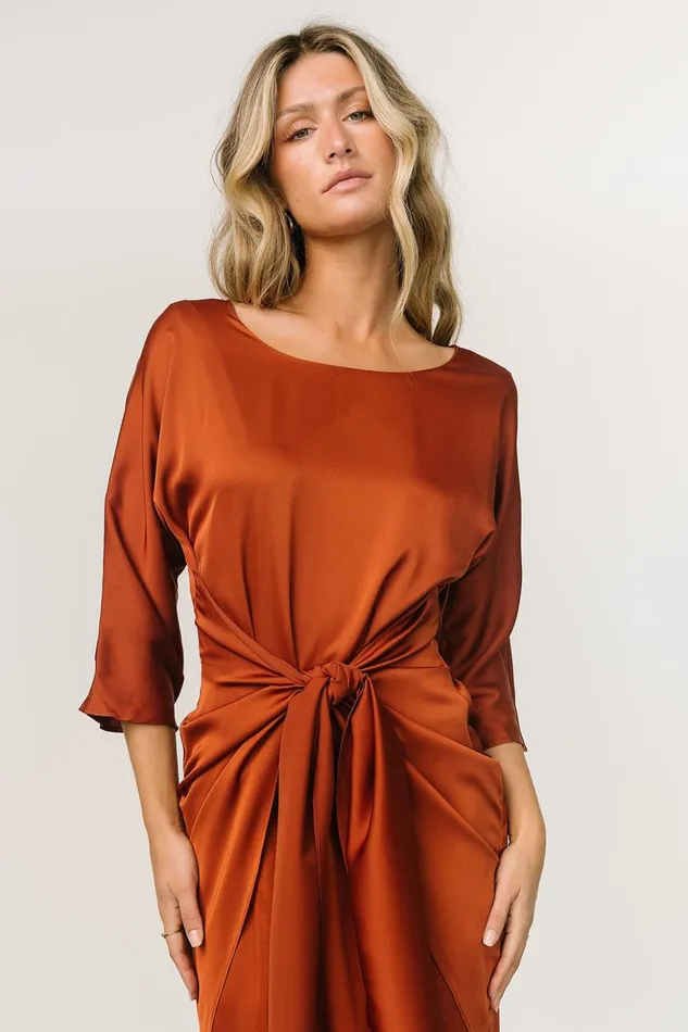 Baltic Born Short Dresses Theo Mini Dress Copper 8211 Women Baltic Born Short Dresses Theo Mini Dress Copper 8211 Women