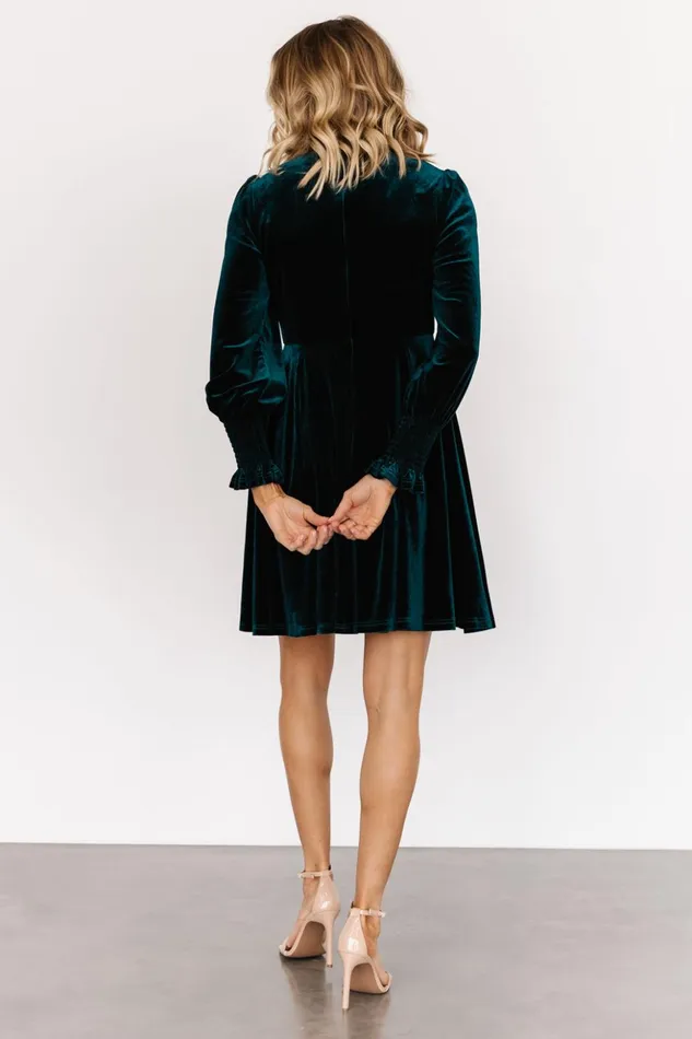 Baltic Born Short Dresses Tina Velvet Short Dress Emerald 8211 Women Baltic Born Short Dresses Tina Velvet Short Dress Emerald 8211 Women