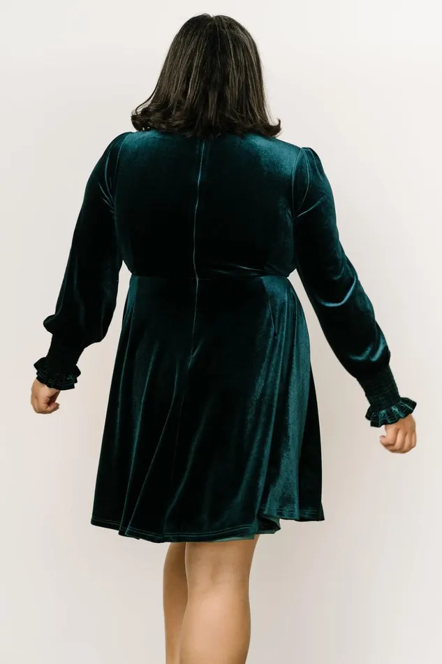 Baltic Born Short Dresses Tina Velvet Short Dress Emerald 8211 Women Baltic Born Short Dresses Tina Velvet Short Dress Emerald 8211 Women