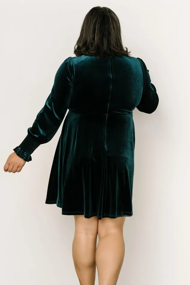 Baltic Born Short Dresses Tina Velvet Short Dress Emerald 8211 Women Baltic Born Short Dresses Tina Velvet Short Dress Emerald 8211 Women
