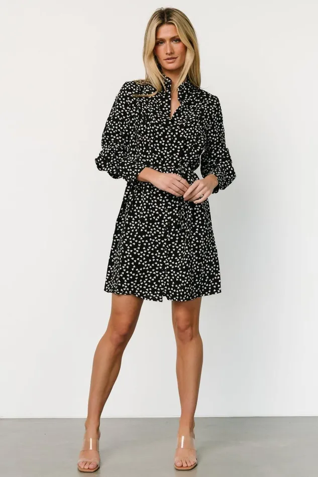 Baltic Born Short Dresses Trinity Short Dress Black Print 8211 Women
