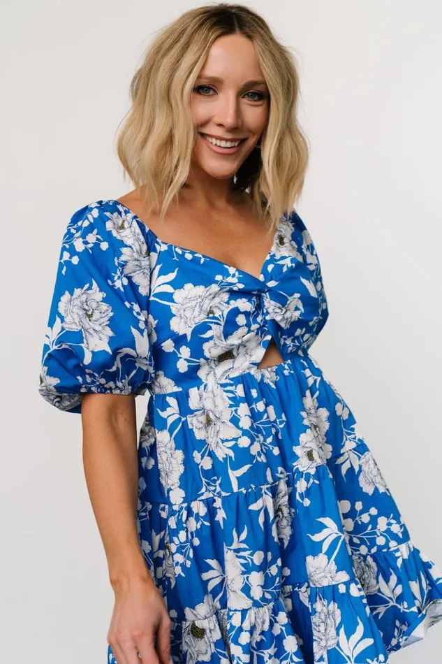 Baltic Born Short Dresses Westbrook Mini Dress Blue Floral 8211 Women Baltic Born Short Dresses Westbrook Mini Dress Blue Floral 8211 Women
