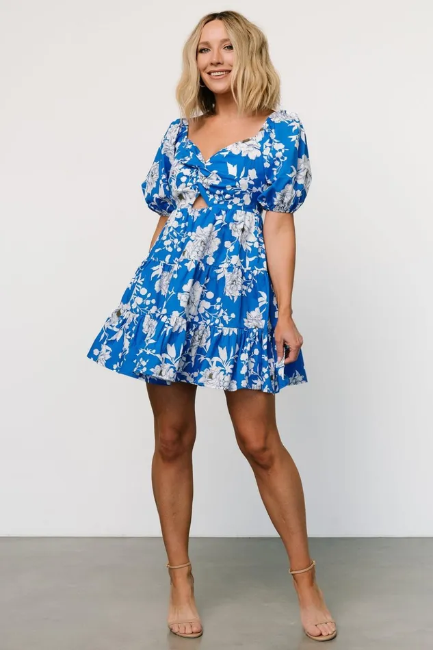 Baltic Born Short Dresses Westbrook Mini Dress Blue Floral 8211 Women Baltic Born Short Dresses Westbrook Mini Dress Blue Floral 8211 Women