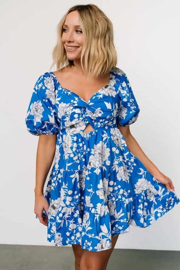 Baltic Born Short Dresses Westbrook Mini Dress Blue Floral 8211 Women Baltic Born Short Dresses Westbrook Mini Dress Blue Floral 8211 Women