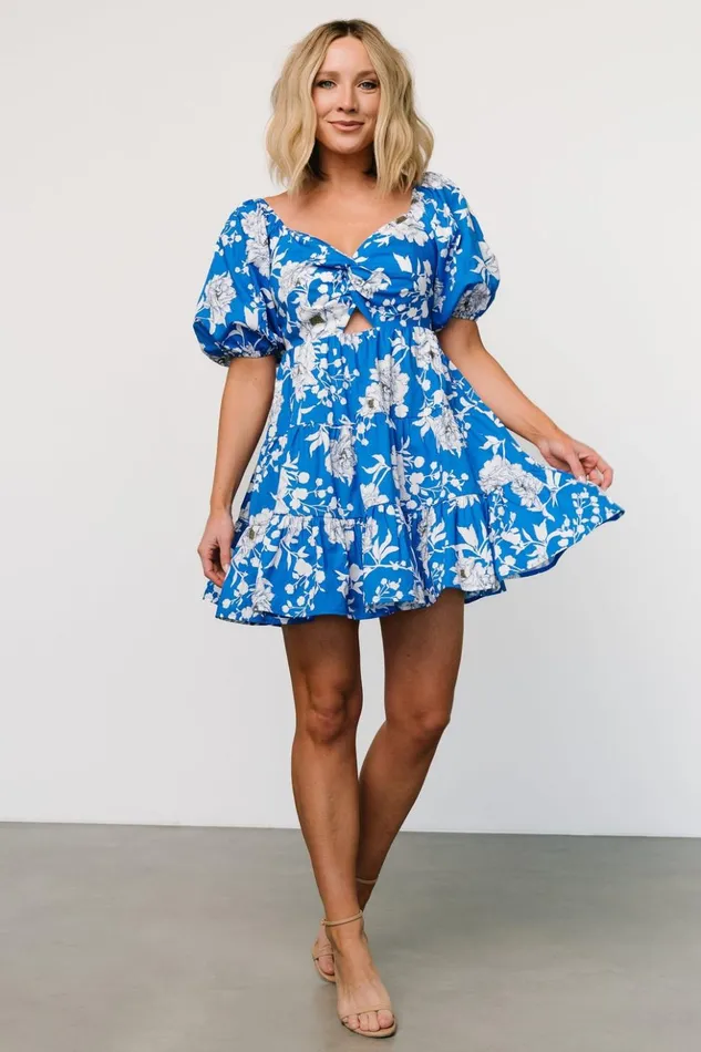 Baltic Born Short Dresses Westbrook Mini Dress Blue Floral 8211 Women Baltic Born Short Dresses Westbrook Mini Dress Blue Floral 8211 Women