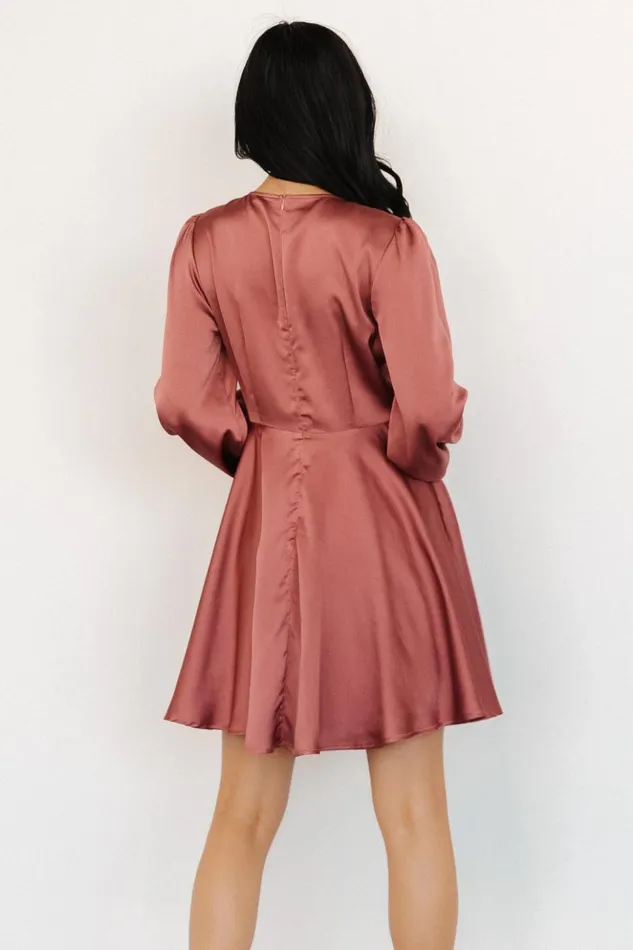 Baltic Born Short Dresses Woodbury Satin Mini Dress Deep Mauve 8211 Women Baltic Born Short Dresses Woodbury Satin Mini Dress Deep Mauve 8211 Women
