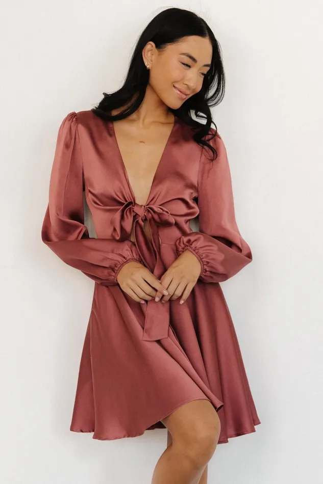 Baltic Born Short Dresses Woodbury Satin Mini Dress Deep Mauve 8211 Women Baltic Born Short Dresses Woodbury Satin Mini Dress Deep Mauve 8211 Women