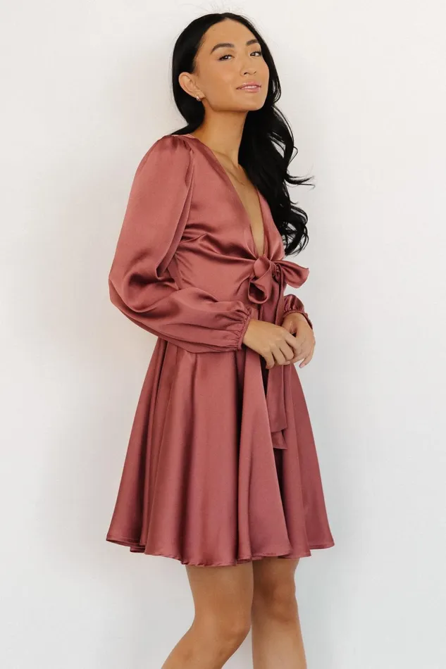 Baltic Born Short Dresses Woodbury Satin Mini Dress Deep Mauve 8211 Women Baltic Born Short Dresses Woodbury Satin Mini Dress Deep Mauve 8211 Women