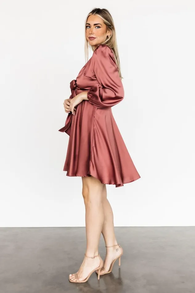Baltic Born Short Dresses Woodbury Satin Mini Dress Deep Mauve 8211 Women Baltic Born Short Dresses Woodbury Satin Mini Dress Deep Mauve 8211 Women