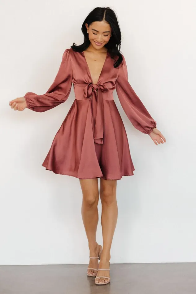 Baltic Born Short Dresses Woodbury Satin Mini Dress Deep Mauve 8211 Women Baltic Born Short Dresses Woodbury Satin Mini Dress Deep Mauve 8211 Women