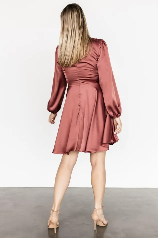 Baltic Born Short Dresses Woodbury Satin Mini Dress Deep Mauve 8211 Women Baltic Born Short Dresses Woodbury Satin Mini Dress Deep Mauve 8211 Women