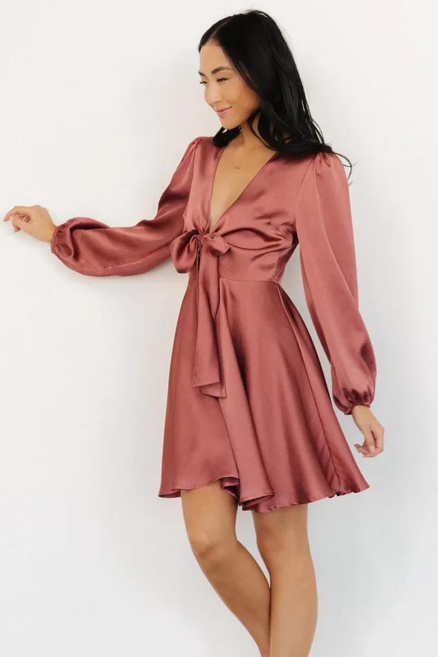 Baltic Born Short Dresses Woodbury Satin Mini Dress Deep Mauve 8211 Women Baltic Born Short Dresses Woodbury Satin Mini Dress Deep Mauve 8211 Women