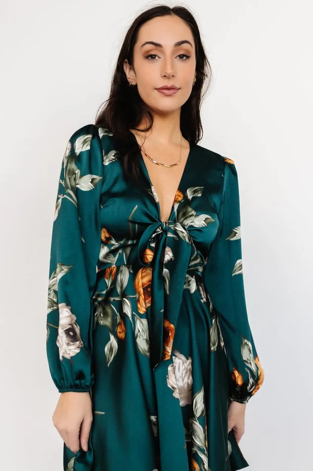 Baltic Born Short Dresses Woodbury Satin Mini Dress Deep Topaz Floral 8211 Women Baltic Born Short Dresses Woodbury Satin Mini Dress Deep Topaz Floral 8211 Women