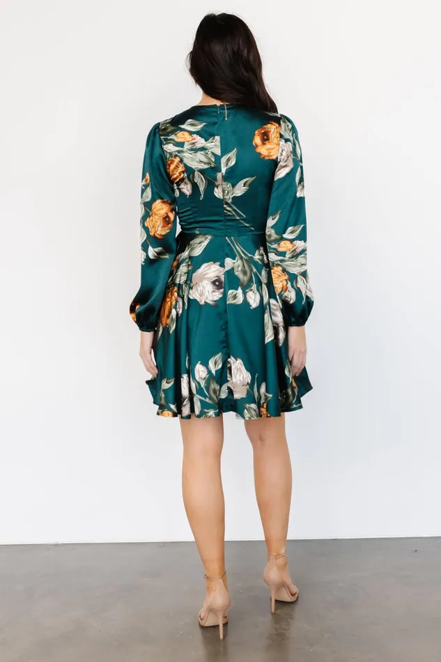 Baltic Born Short Dresses Woodbury Satin Mini Dress Deep Topaz Floral 8211 Women Baltic Born Short Dresses Woodbury Satin Mini Dress Deep Topaz Floral 8211 Women