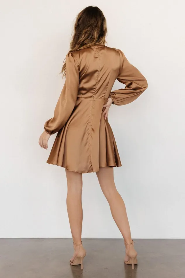 Baltic Born Short Dresses Woodbury Satin Mini Dress Mocha 8211 Women Baltic Born Short Dresses Woodbury Satin Mini Dress Mocha 8211 Women