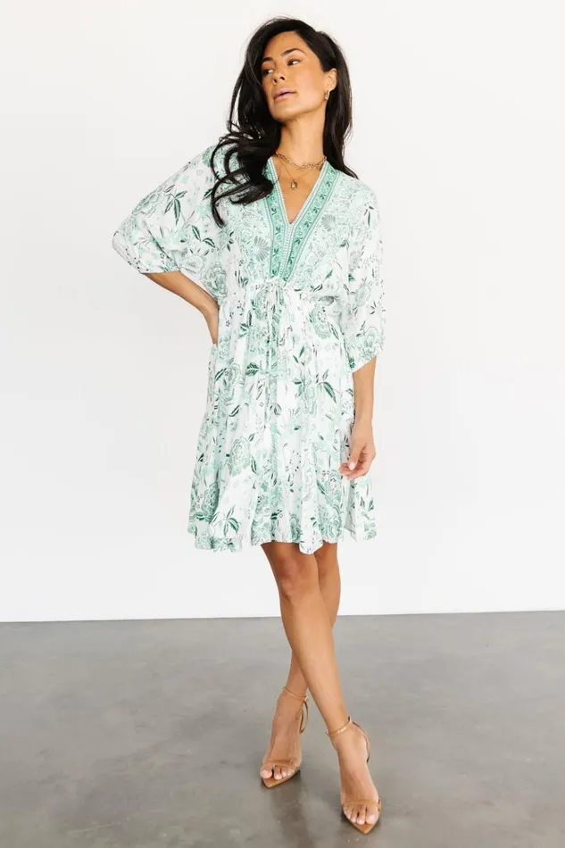 Baltic Born Short Dresses Wrenly Short Dress Green Multi Print 8211 Women