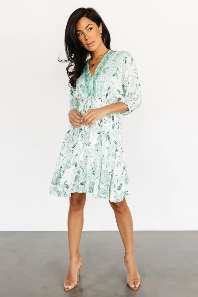 Baltic Born Short Dresses Wrenly Short Dress Green Multi Print 8211 Women Baltic Born Short Dresses Wrenly Short Dress Green Multi Print 8211 Women