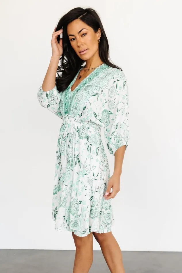 Baltic Born Short Dresses Wrenly Short Dress Green Multi Print 8211 Women Baltic Born Short Dresses Wrenly Short Dress Green Multi Print 8211 Women