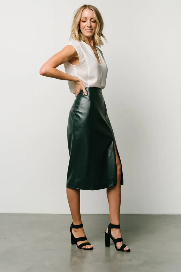 Baltic Born Skirts Montague Vegan Leather Skirt Pine 8211 Women Baltic Born Skirts Montague Vegan Leather Skirt Pine 8211 Women