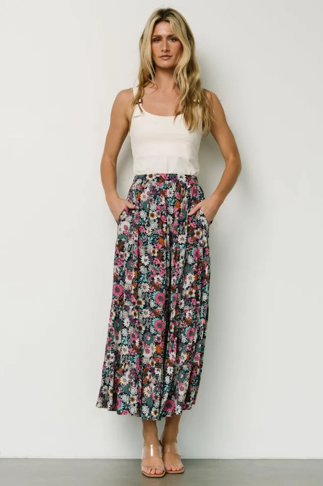 Baltic Born Skirts Reilly Maxi Skirt Navy Flower Print 8211 Women Baltic Born Skirts Reilly Maxi Skirt Navy Flower Print 8211 Women