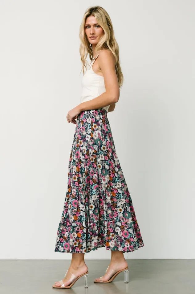 Baltic Born Skirts Reilly Maxi Skirt Navy Flower Print 8211 Women Baltic Born Skirts Reilly Maxi Skirt Navy Flower Print 8211 Women
