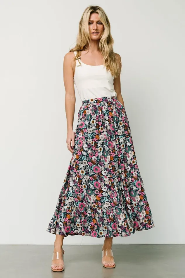 Baltic Born Skirts Reilly Maxi Skirt Navy Flower Print 8211 Women Baltic Born Skirts Reilly Maxi Skirt Navy Flower Print 8211 Women