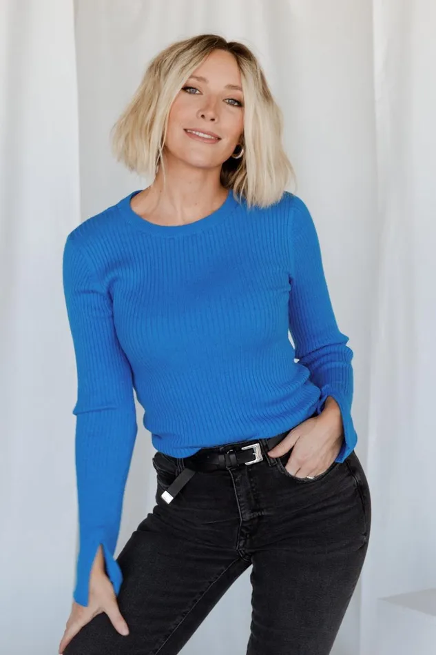 Baltic Born Sweaters Dominic Sweater Top Blue 8211 Women Baltic Born Sweaters Dominic Sweater Top Blue 8211 Women