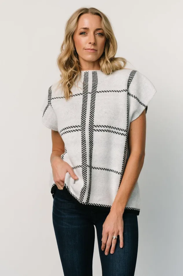 Baltic Born Sweaters Nola Sweater Top Off White Black 8211 Women