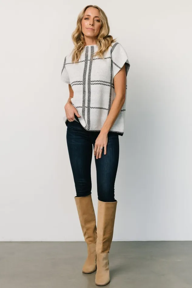 Baltic Born Sweaters Nola Sweater Top Off White Black 8211 Women Baltic Born Sweaters Nola Sweater Top Off White Black 8211 Women