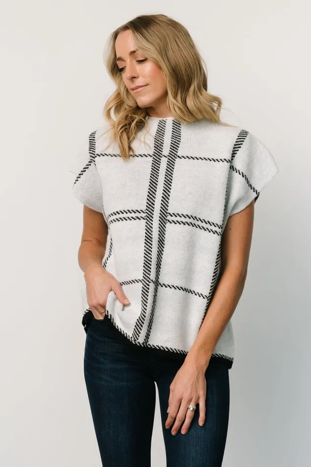 Baltic Born Sweaters Nola Sweater Top Off White Black 8211 Women Baltic Born Sweaters Nola Sweater Top Off White Black 8211 Women