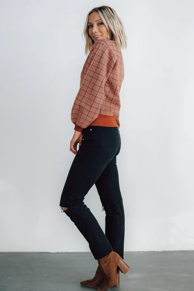 Baltic Born Sweaters Ryland Bubble Sleeve Sweater Rust 8211 Women