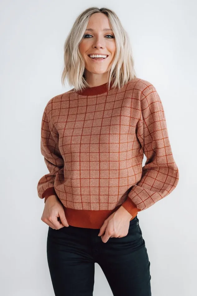 Baltic Born Sweaters Ryland Bubble Sleeve Sweater Rust 8211 Women