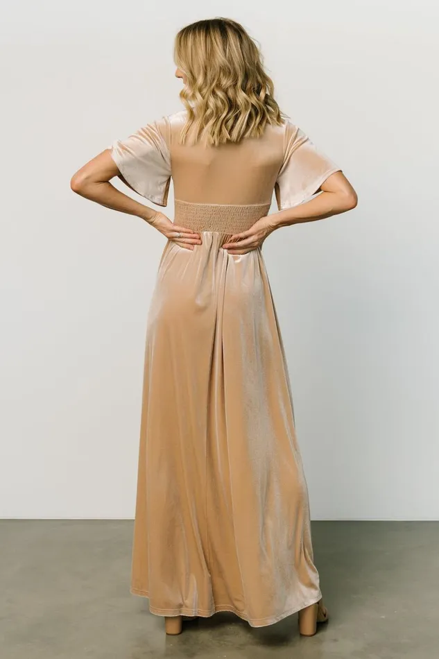 Baltic Born The Guest Edit Berenice Velvet Maxi Dress Champagne 8211 Women Baltic Born The Guest Edit Berenice Velvet Maxi Dress Champagne 8211 Women