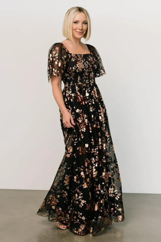 Baltic Born The Guest Edit Cassandra Tulle Maxi Dress Black Blossom 8211 Women Baltic Born The Guest Edit Cassandra Tulle Maxi Dress Black Blossom 8211 Women