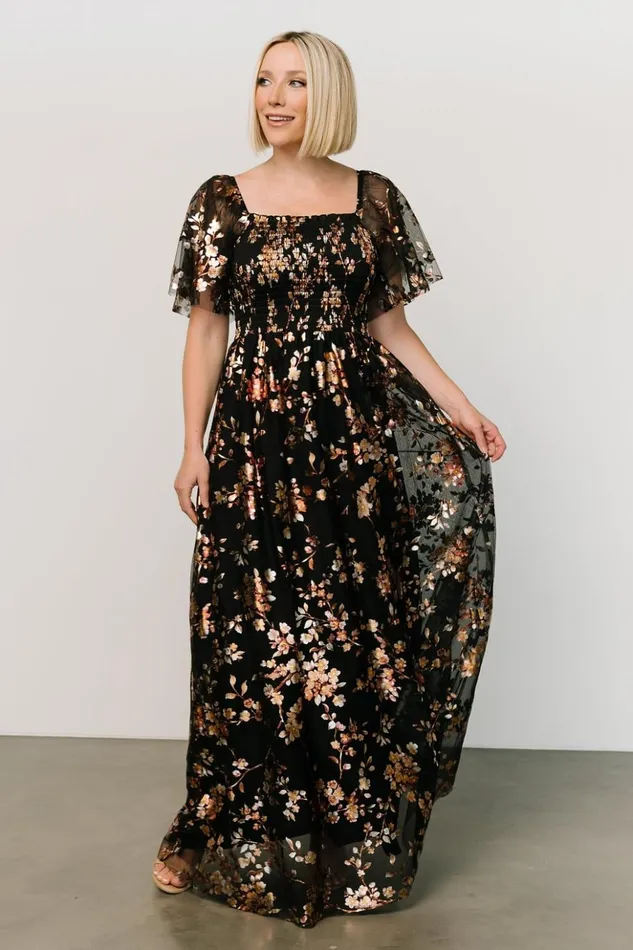Baltic Born The Guest Edit Cassandra Tulle Maxi Dress Black Blossom 8211 Women Baltic Born The Guest Edit Cassandra Tulle Maxi Dress Black Blossom 8211 Women