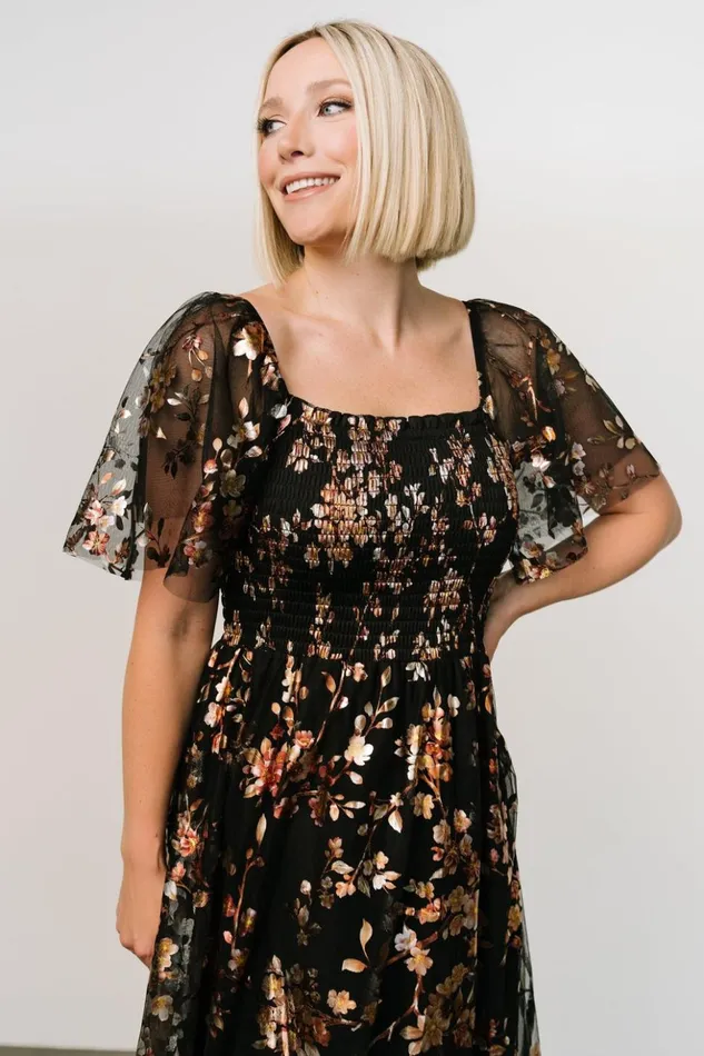 Baltic Born The Guest Edit Cassandra Tulle Maxi Dress Black Blossom 8211 Women Baltic Born The Guest Edit Cassandra Tulle Maxi Dress Black Blossom 8211 Women