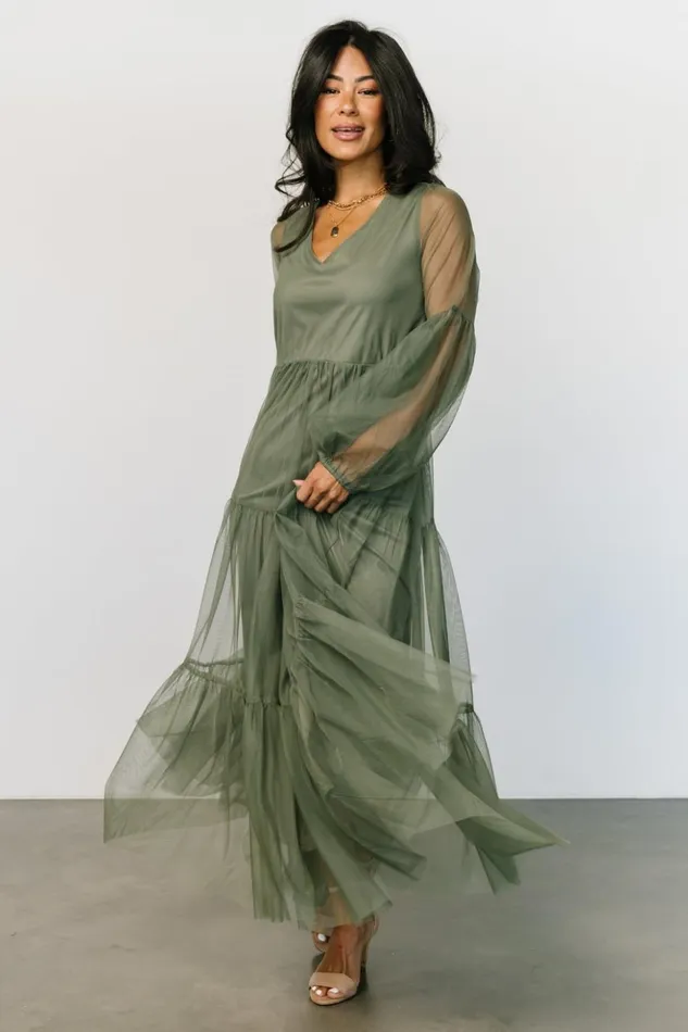 Baltic Born The Guest Edit Hoffman Tulle Maxi Dress Olive 8211 Women Baltic Born The Guest Edit Hoffman Tulle Maxi Dress Olive 8211 Women