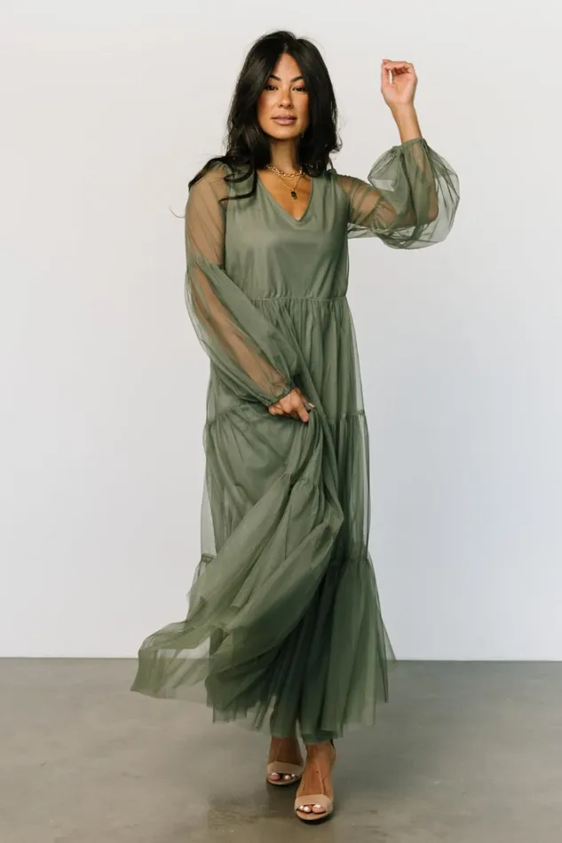 Baltic Born The Guest Edit Hoffman Tulle Maxi Dress Olive 8211 Women Baltic Born The Guest Edit Hoffman Tulle Maxi Dress Olive 8211 Women