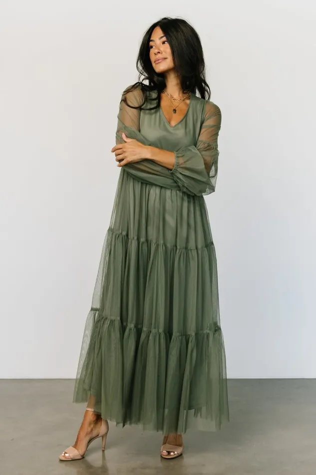 Baltic Born The Guest Edit Hoffman Tulle Maxi Dress Olive 8211 Women Baltic Born The Guest Edit Hoffman Tulle Maxi Dress Olive 8211 Women