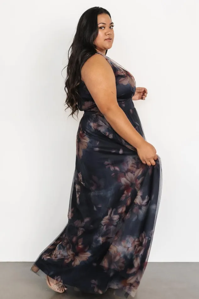 Baltic Born The Guest Edit Kamila Tulle Maxi Dress Dark Blue Floral 8211 Women Baltic Born The Guest Edit Kamila Tulle Maxi Dress Dark Blue Floral 8211 Women